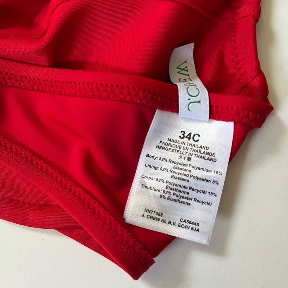 J.Crew Red Bikini 34C/M - Picture 6 of 16